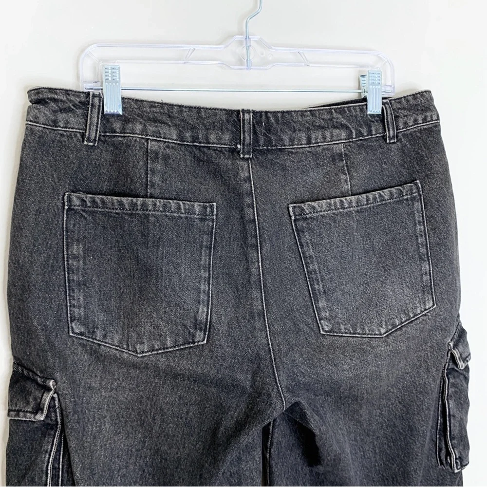 Miaou Dune Denim Cargo Shorts (Sz L) Low Rise Ochre Brown - Picture 13 of 16